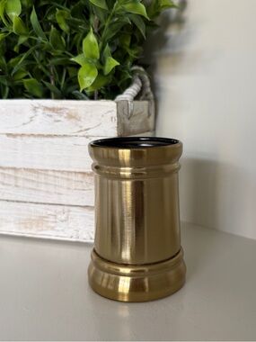 Brass Finish Tumbler Cup for Bathroom Vanity Countertops